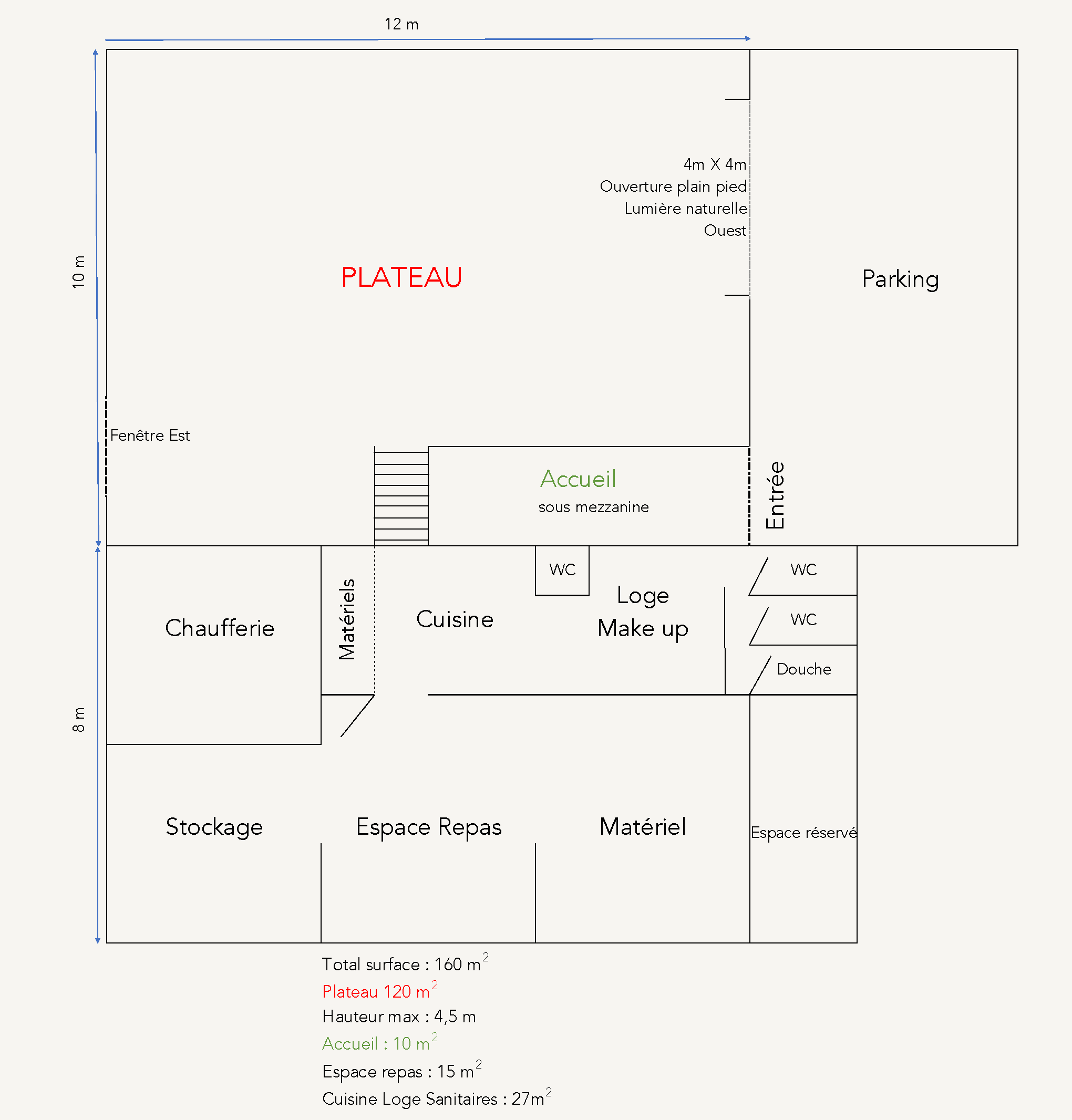 Plan studio photo à louer